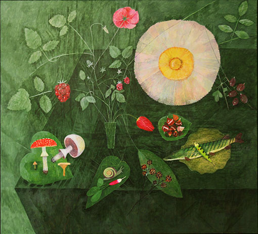 ÄKTA NATUR akryl på duk 113x103cm 2019