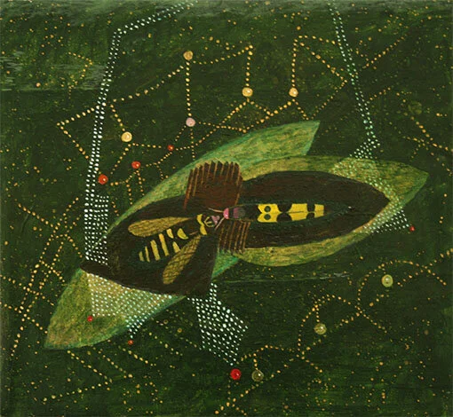 SMYCKE akrylfärg på duk 24x22cm 2019