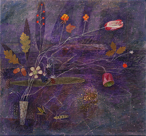 GLÖD akrylfärg på duk 27x25cm 2019