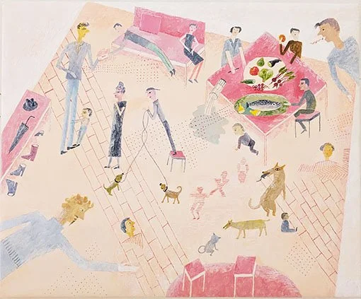  VARDAGSSÅNG  akryl på duk  50×41cm  2025 