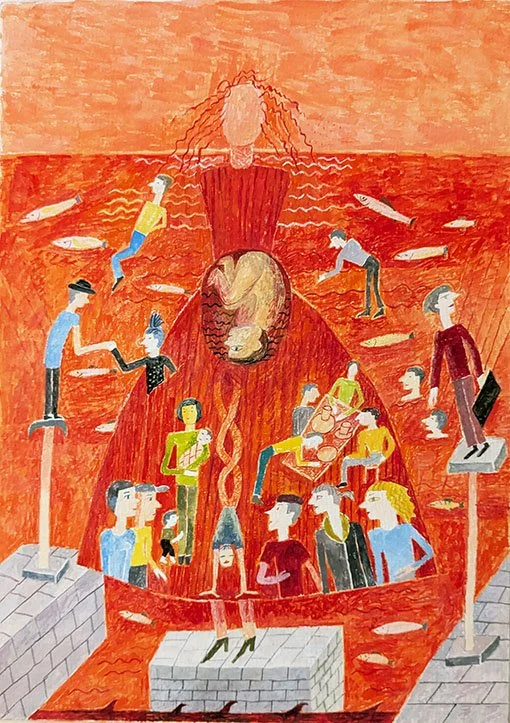  TALANDE TYSTNAD gouache på papper 21×29,7cm  2026 