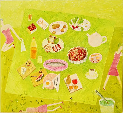  VÅRENS ANKOMST  akryl på duk  90×83cm  2026 