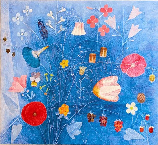  BLOMSTERSTYCKE  akryl på duk  109×99cm   2026 