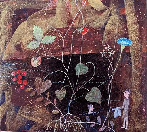  AUGUSTINATT  akryl på duk  22×20cm  2026 