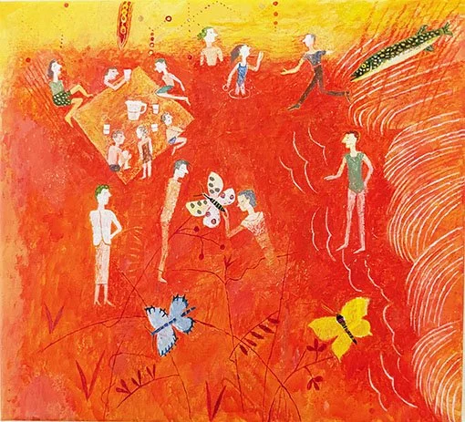  SOMMARLOV  akryl på duk  35×32cm  2026 