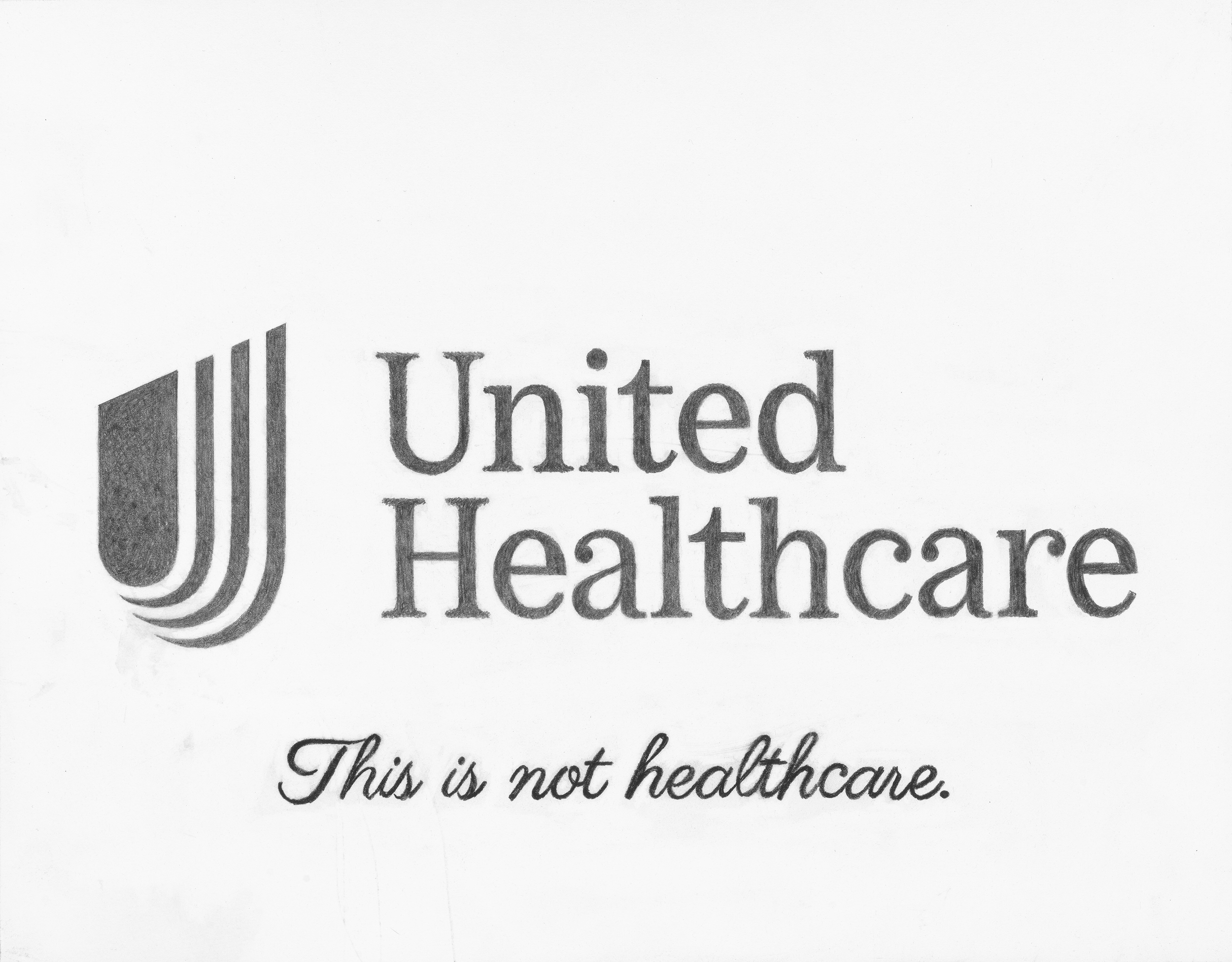   Treachery of Insurances (Viva Luigi) [UnitedHealthcare] , 2026, archival pigment print, 8 × 10” 