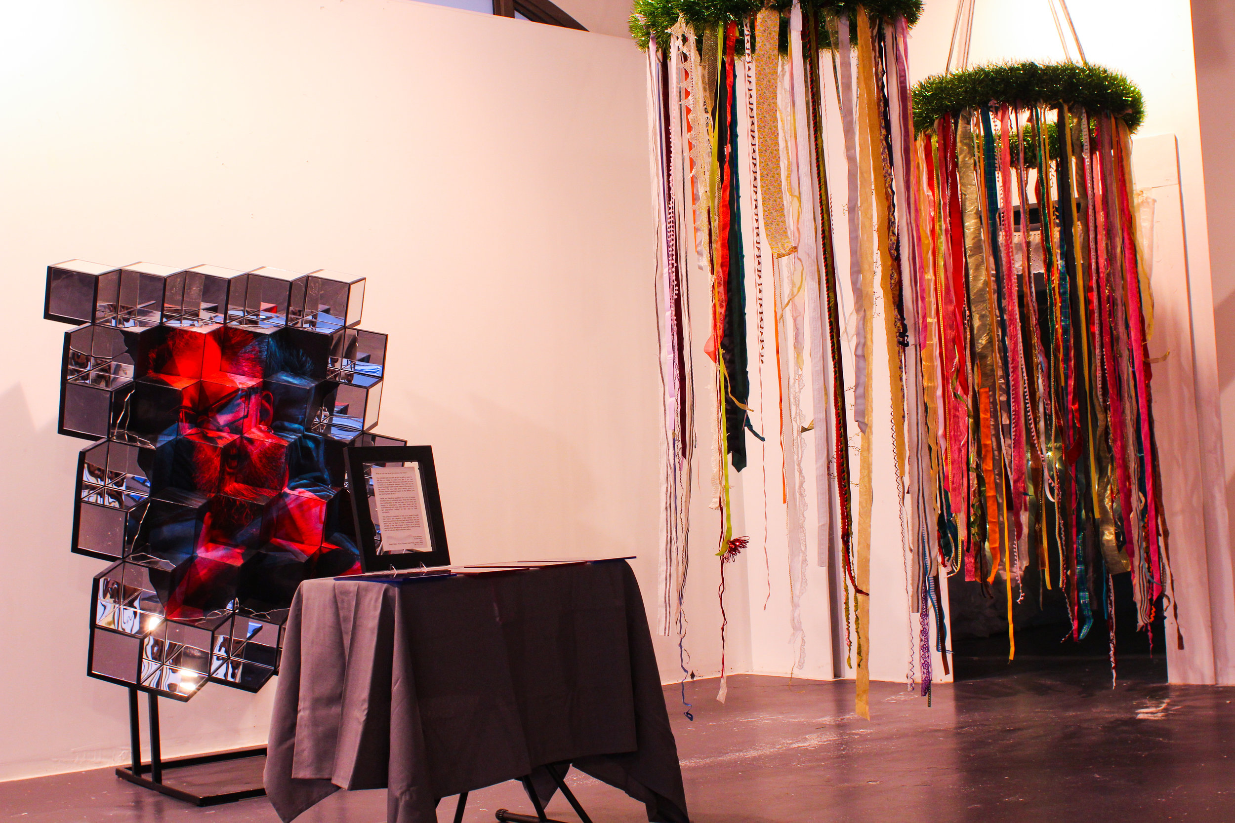 The entrance to the “selfie space” and interactive art display by Kevin Wellman ( http://kwellmanphoto.com/ ).