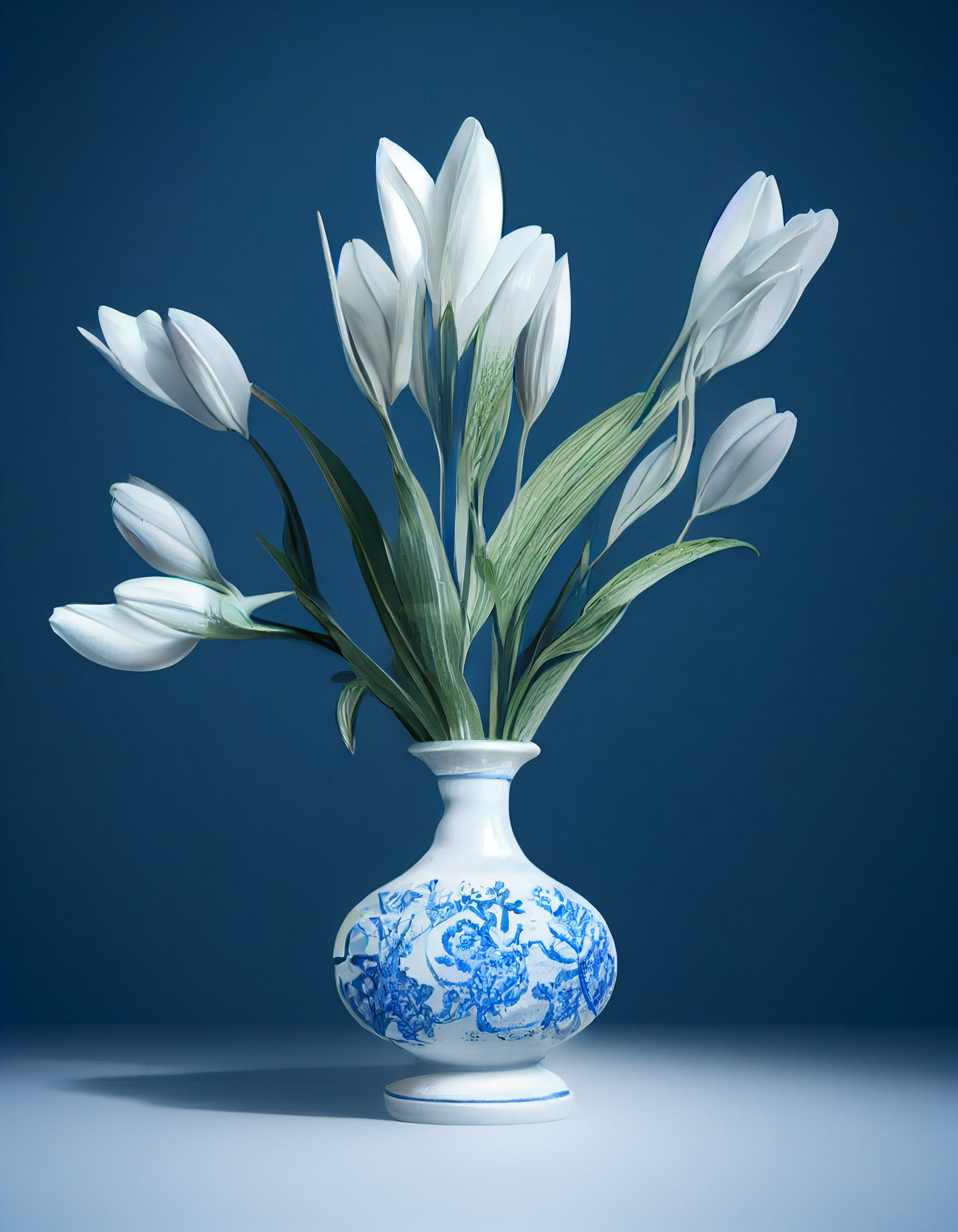 DoctorGonzo_Blue_Flowers_in_a_white_tetrahedron_shape_vase_on_w_2f33016a-aad0-4bb3-bcd3-8e657204824d.PNG