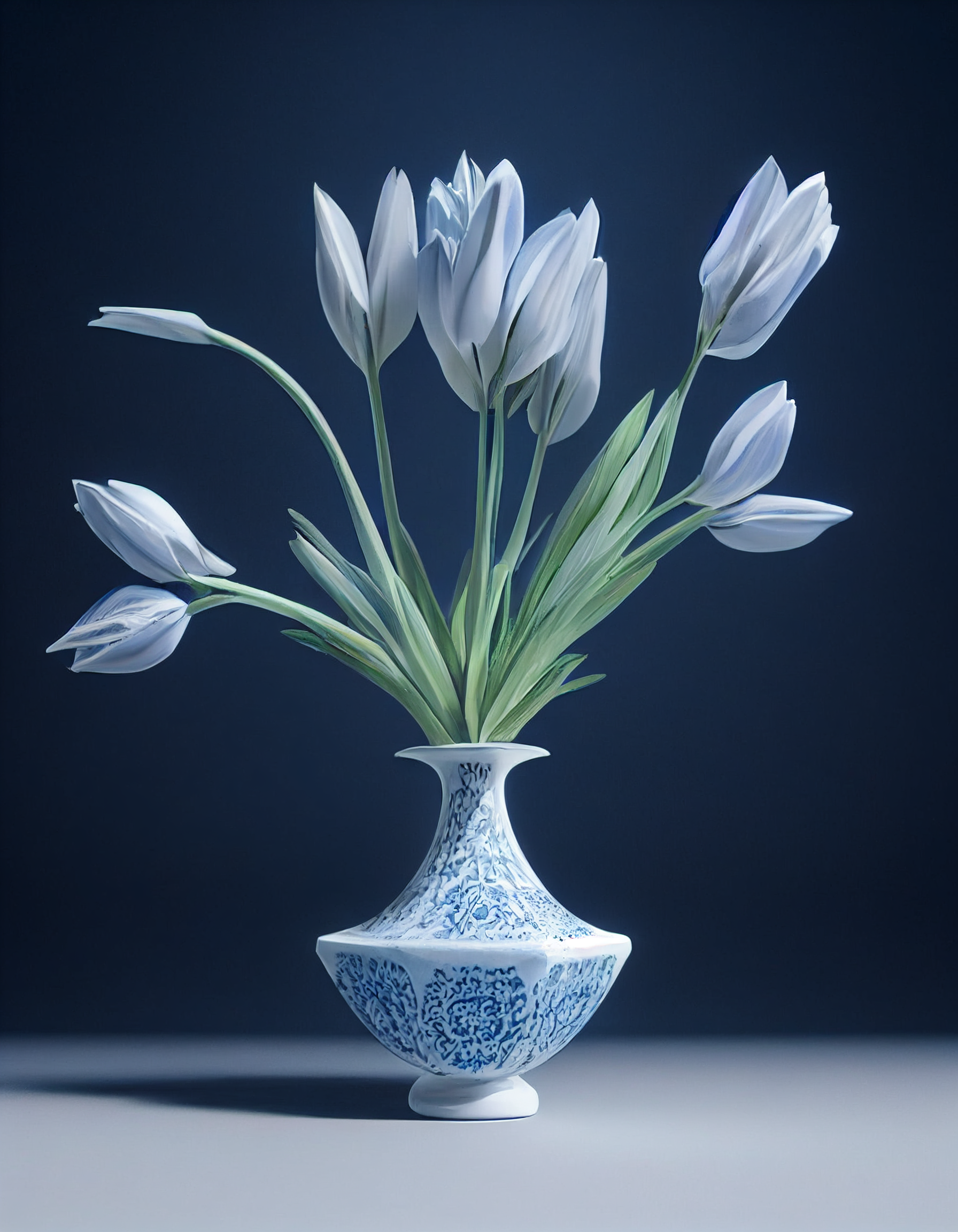 DoctorGonzo_Blue_Flowers_in_a_white_tetrahedron_shape_vase_on_w_b6924588-faa8-4f95-a011-7706315d4acd.PNG