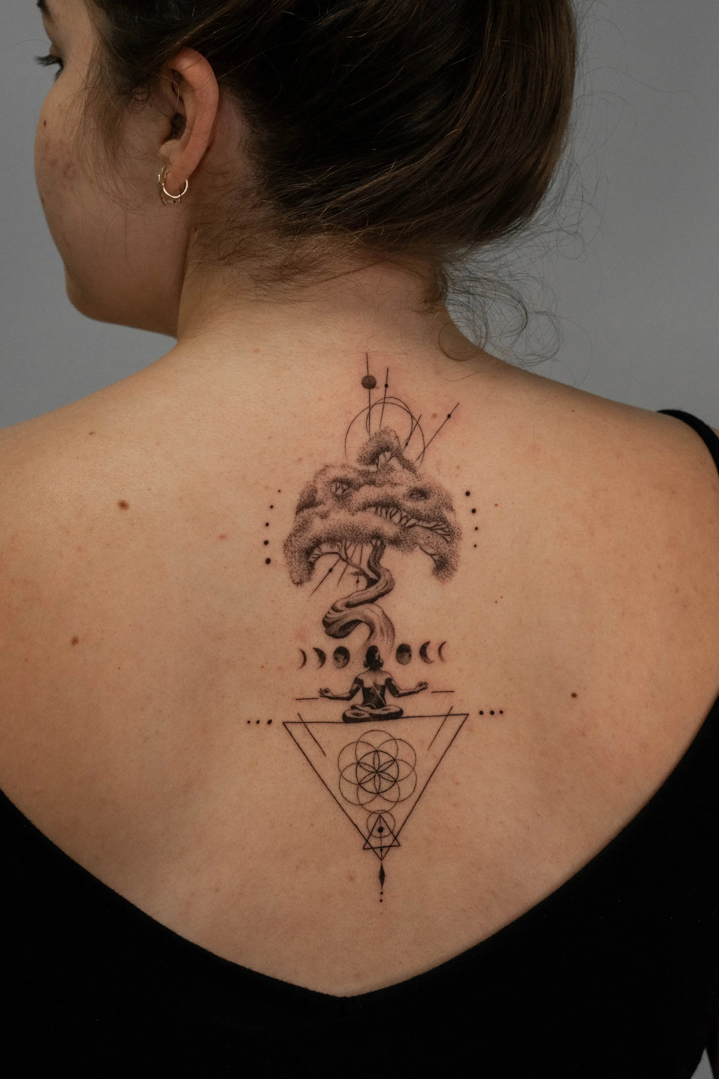 Tree of Life Fine Line Tattoo by Gabe Feliciano at The East Tattoo in Orlando Florida 