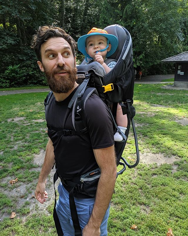 First ride in the backpack