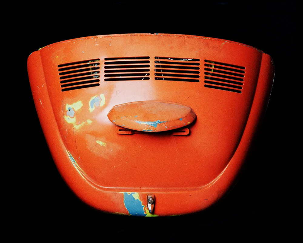 Vintage VW Bug Orange Rear Lid Austin Calhoon Photograph.jpg