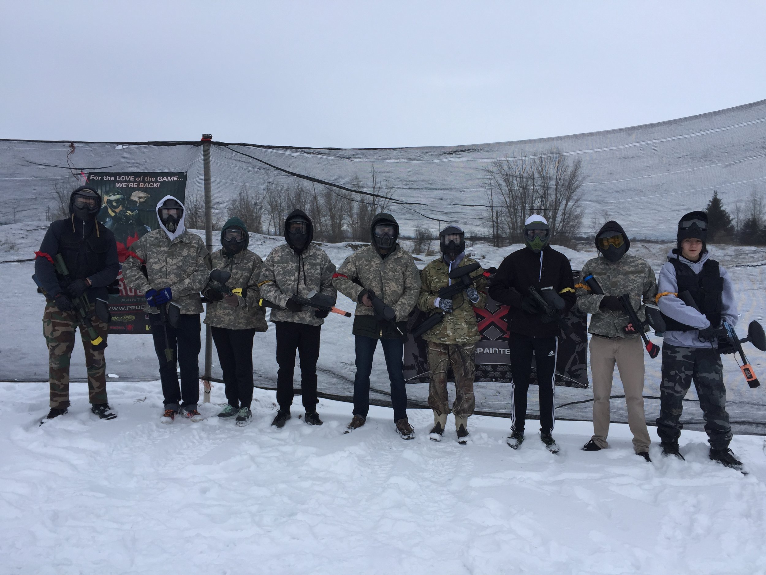 We play all year. Don't let the snow stop you. Dress warm and let's go!