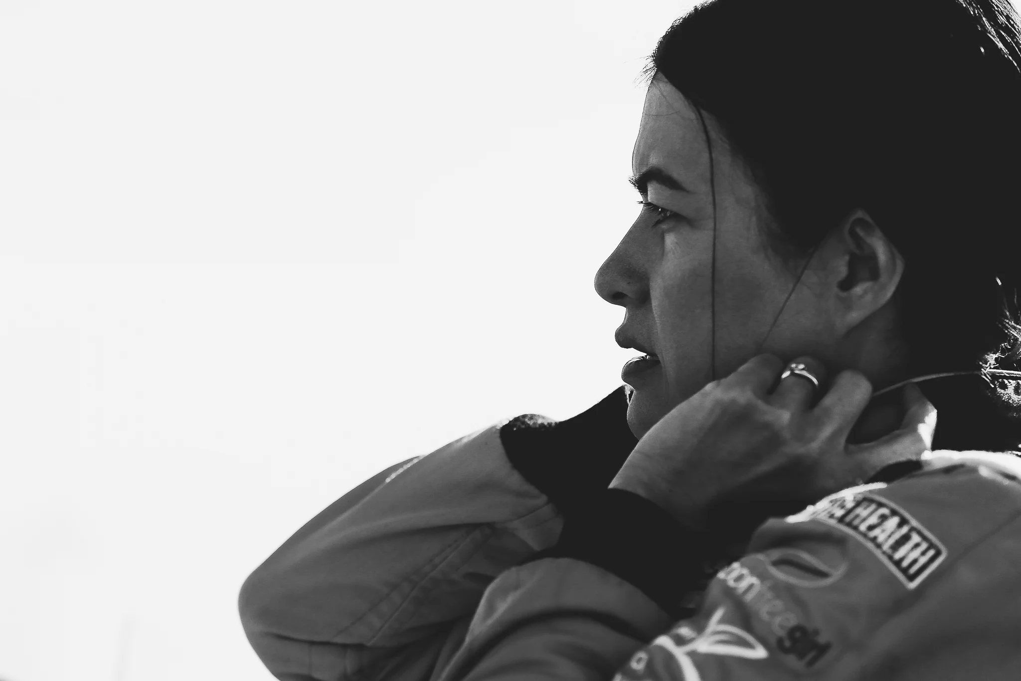 “It's hard to walk away from something I've loved for so long,” said Leilani after climbing from her race car for the final time at Daytona International Speedway on February 9, 2019. Photo by Barry Cantrell.