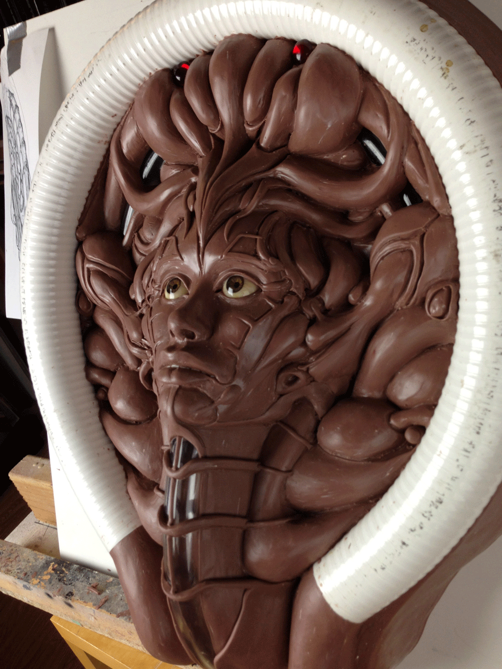 Here is the nearly completed first sculpt I did called Bliss. Sculpted in Monster Makers Clay. This is life in its full bloom.