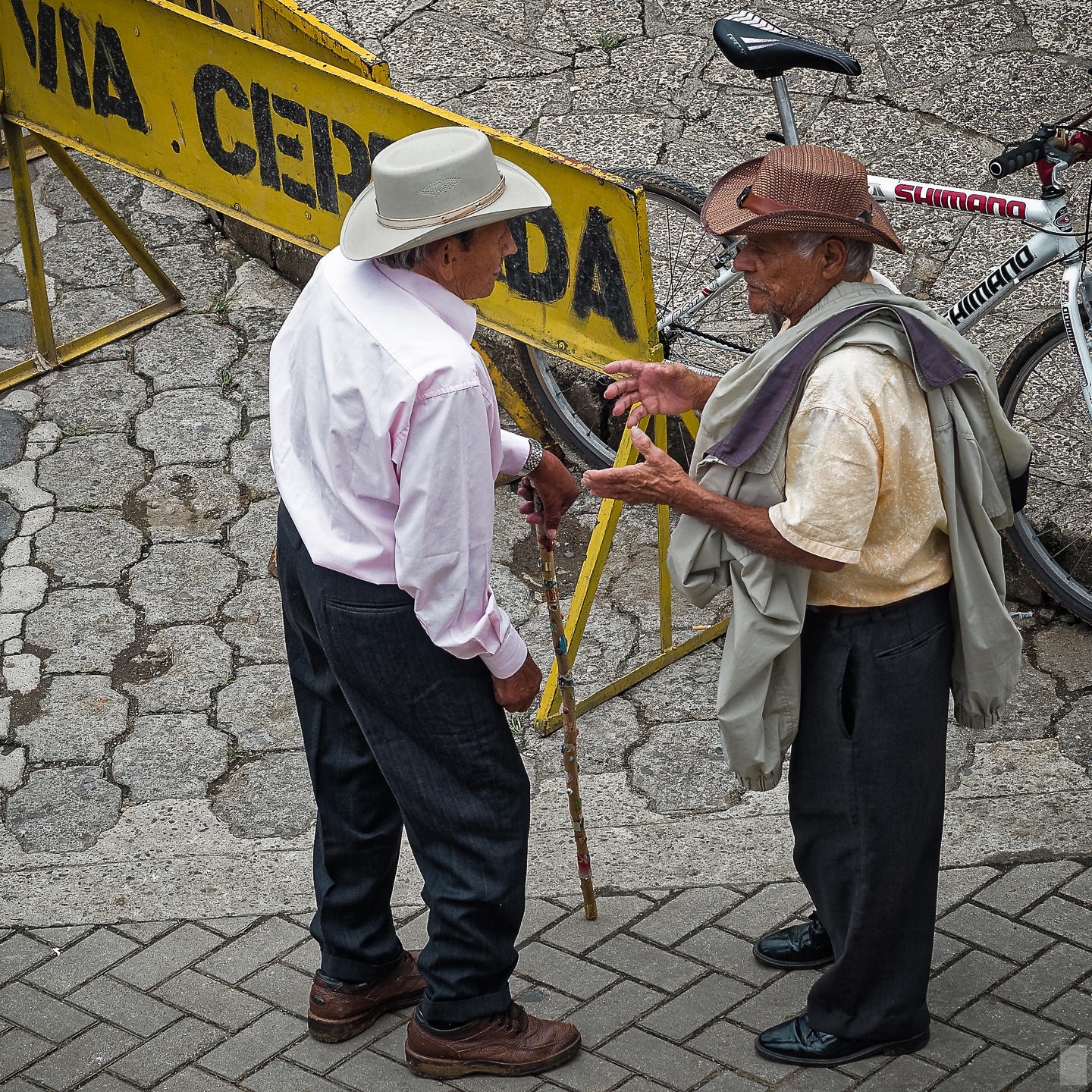 abuelos discussing the weather