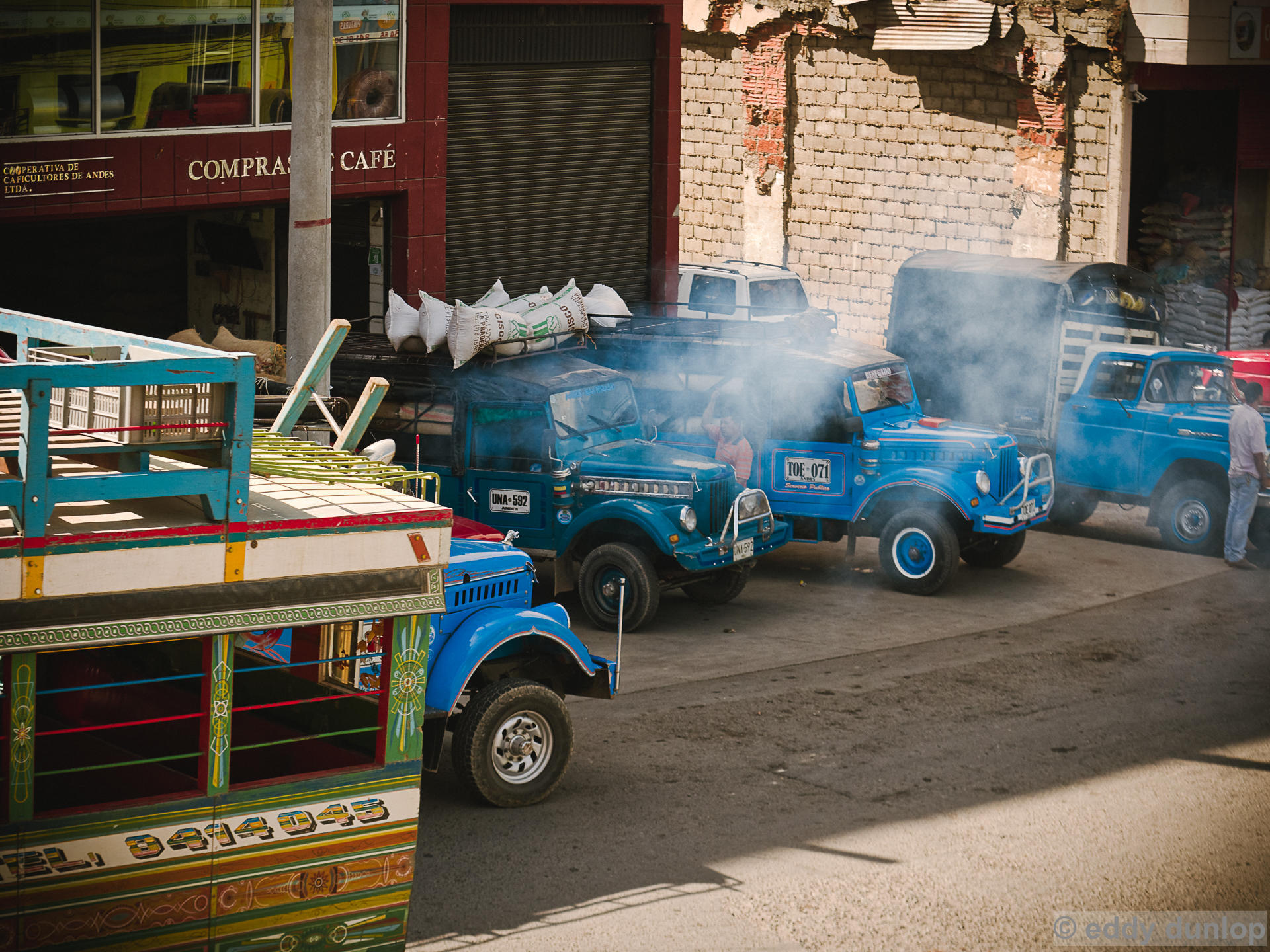 Waiting to deliver coffee beans