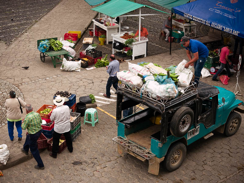 7 AM, fresh vegetables delived at the main square