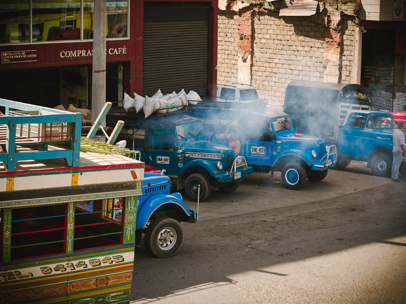 Waiting to deliver coffee beans