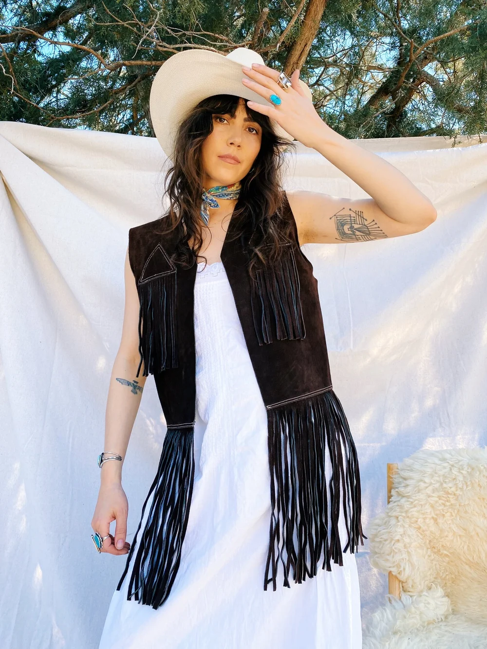 SPAGHETTI WESTERN FRINGE VEST ✜ XS-M — IDA+MOON