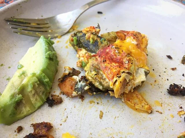 Gooey egg roasted vegetable situation. #sundaybrunchgame