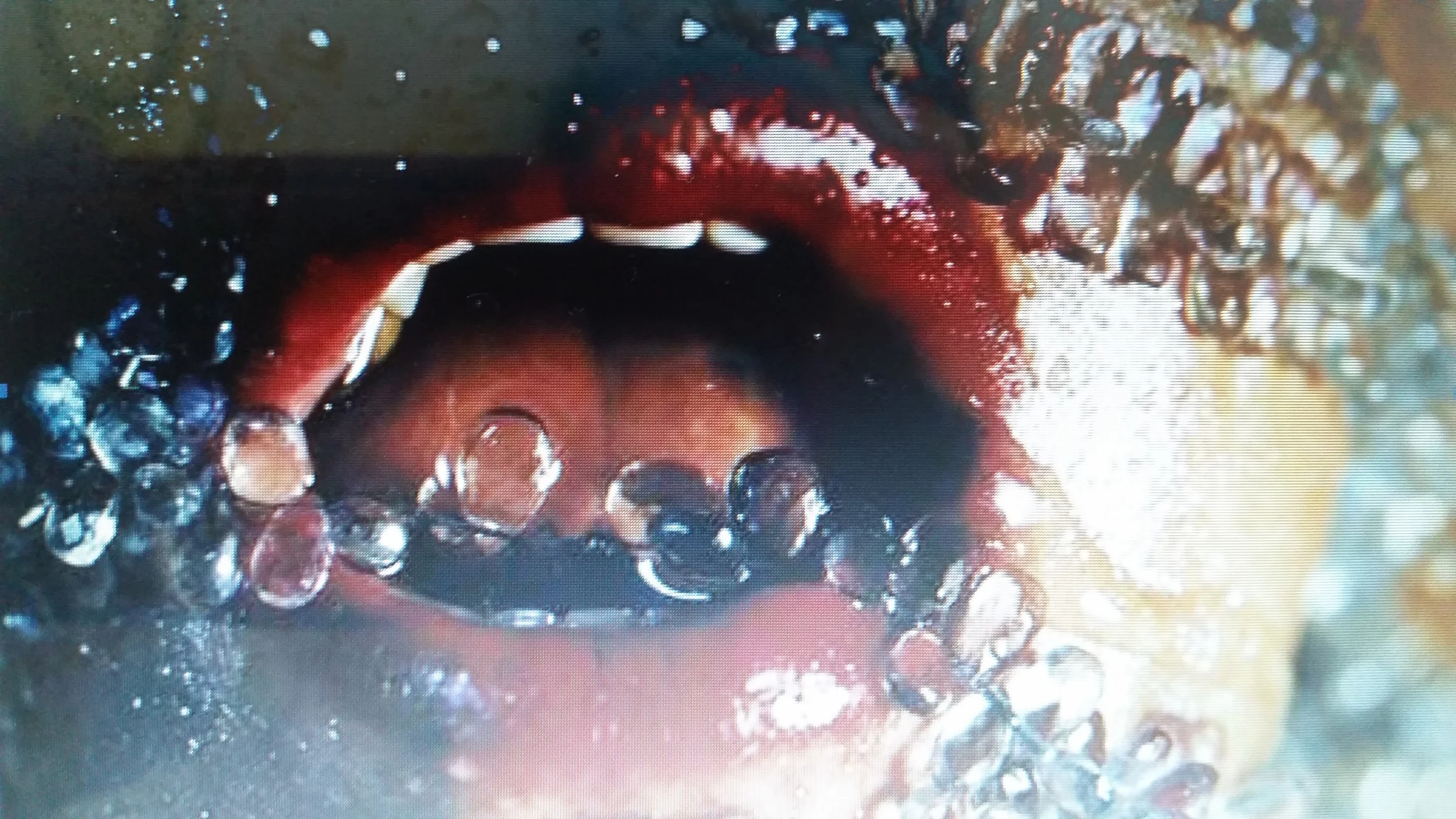 "Gasp" 2004, C-Print, by Marilyn Minter