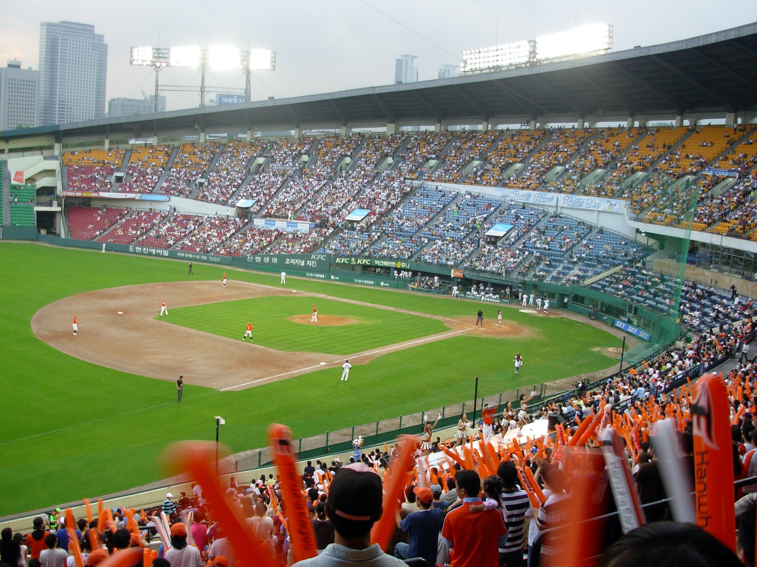 Beer and Cheer Attending a Korean Baseball Game
