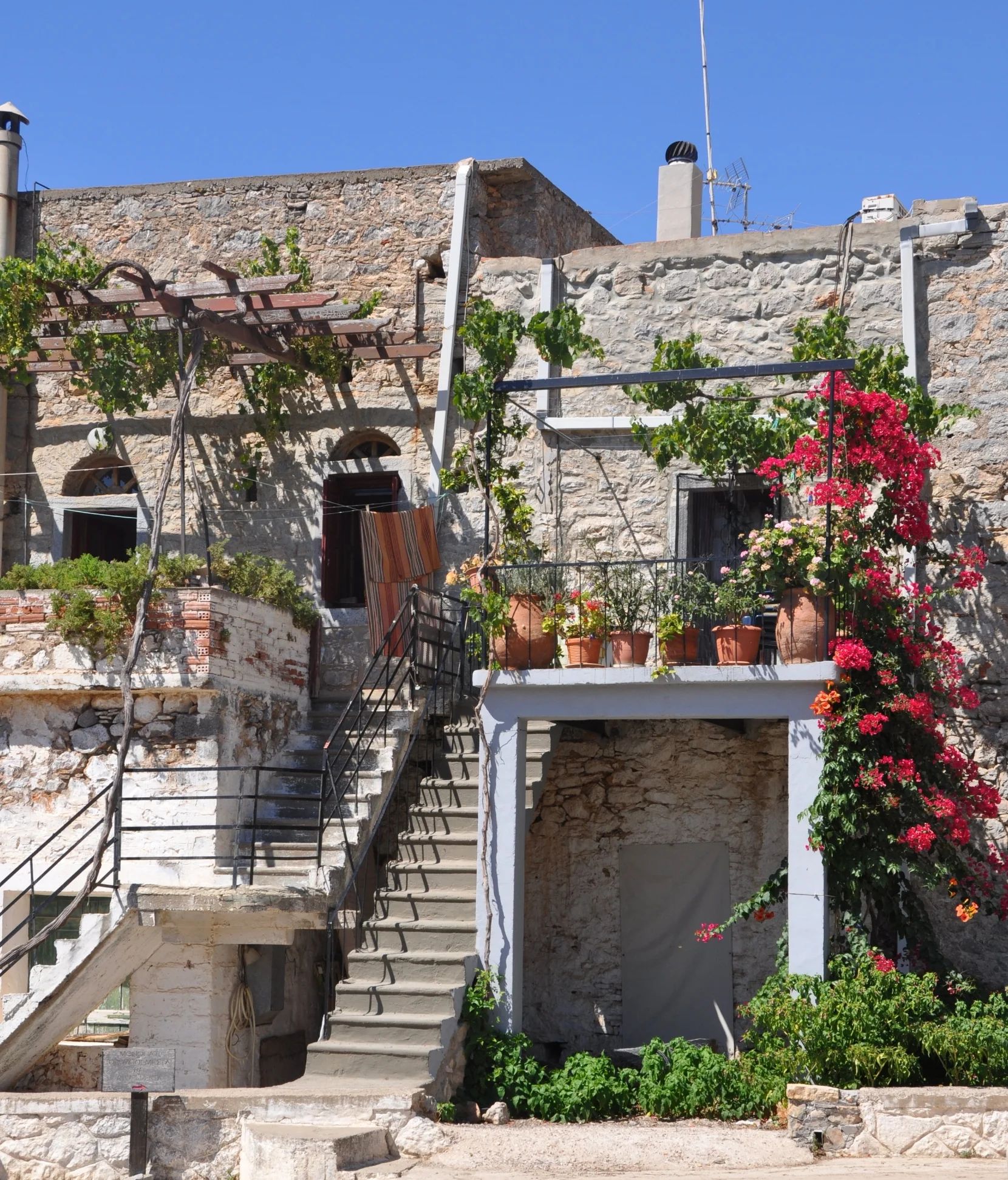 Entering the medieval vilage of Mesta, Chios, Greece