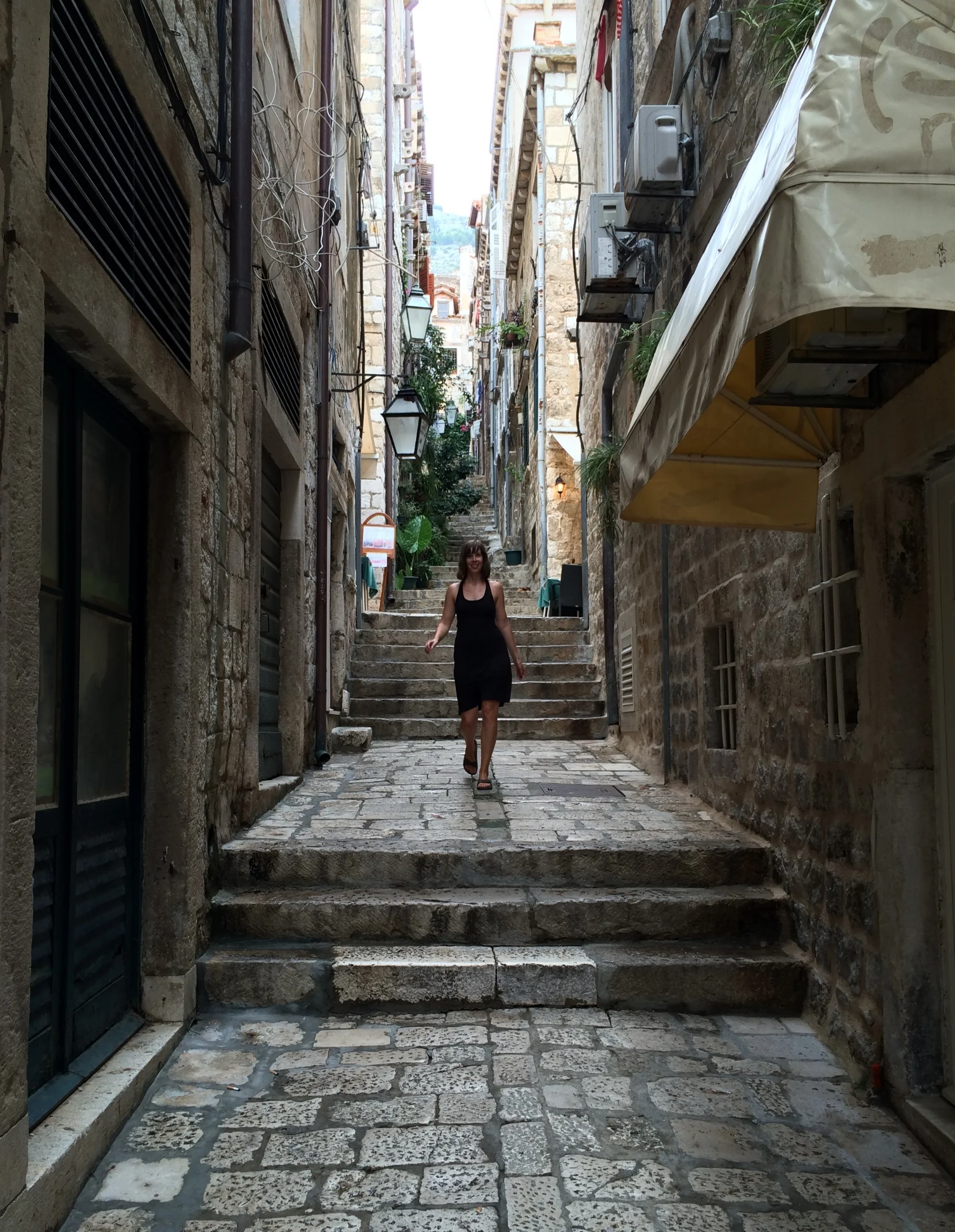 Doing my best "runway" walk in the alleys of Old Dubrovnik, Croatia.