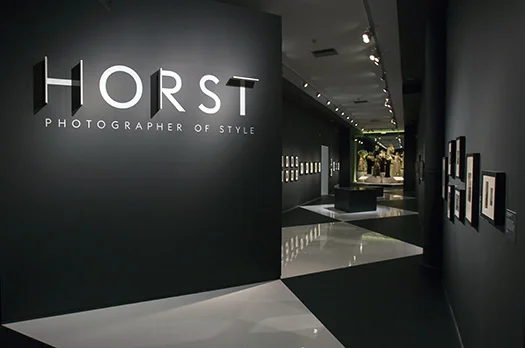 Installation image of ‘Horst – Photographer of Style’, Victoria and Albert Museum London