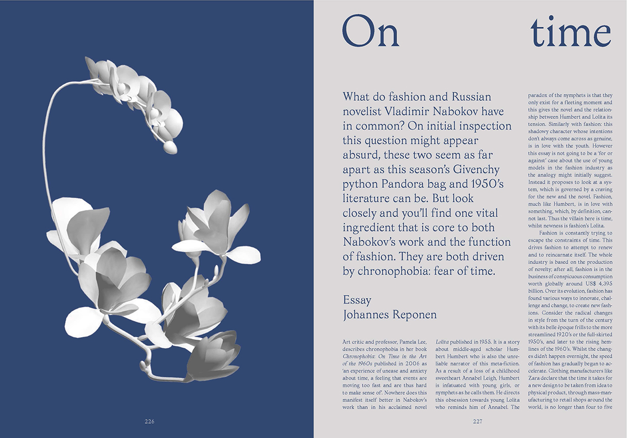 'On time, in fashion' essay published in SSAW issue 1