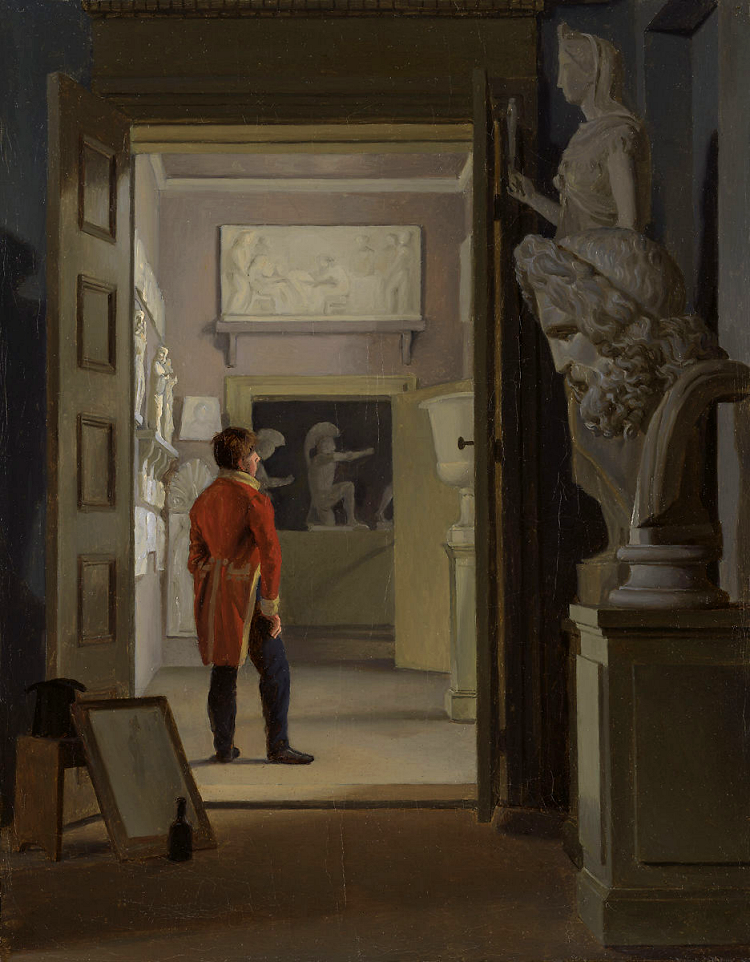 42 The Hall of Antiquities at Charlottenborg Palace, Copenhagen 1830Adam August Müller.png