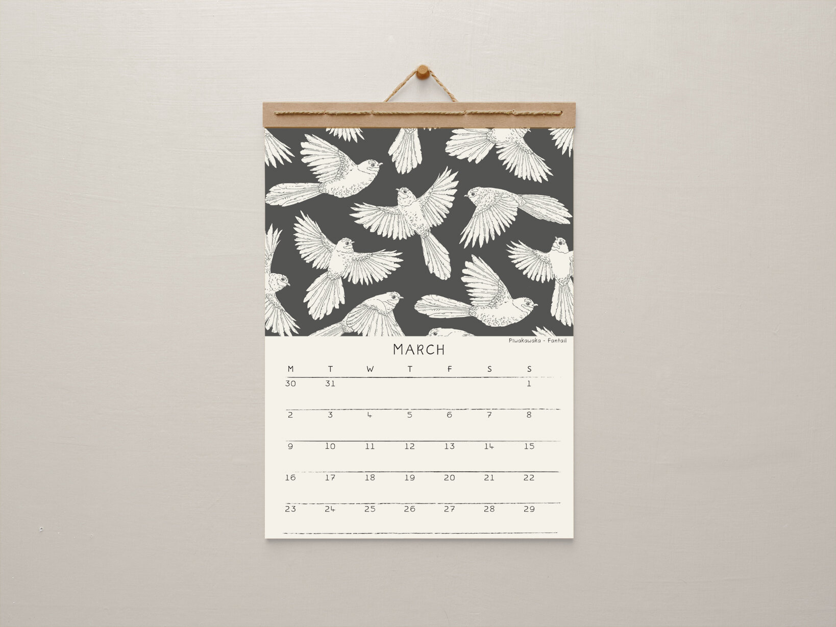 melissa boardman nz bird patterns A4 calendar 04.jpg