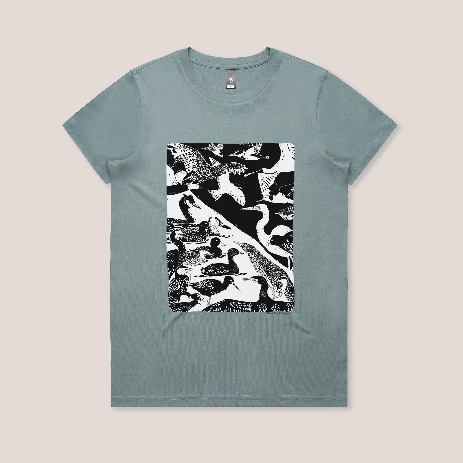 Wetland birds t-shirt | PRE-ORDER | Women's short sleeve t-shirt | NZ bird illustrated tee