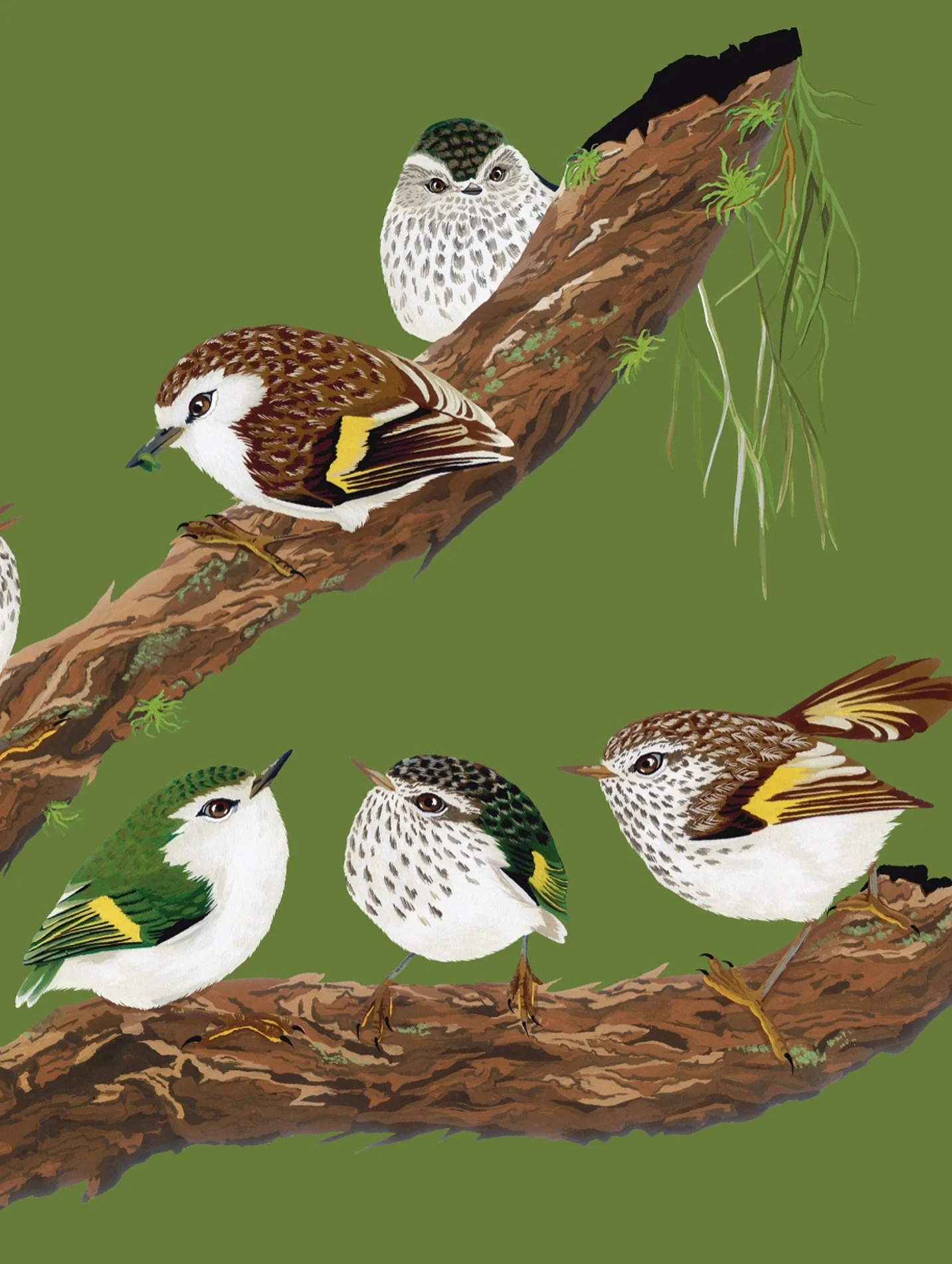 It&rsquo;s time to start sharing what I&rsquo;ve been working on for the past few months&hellip;

All new hand-painted illustrations for my 2026 calendars!

This titipounamu family was fun to create and captures the chaos of a pair with five hungry c