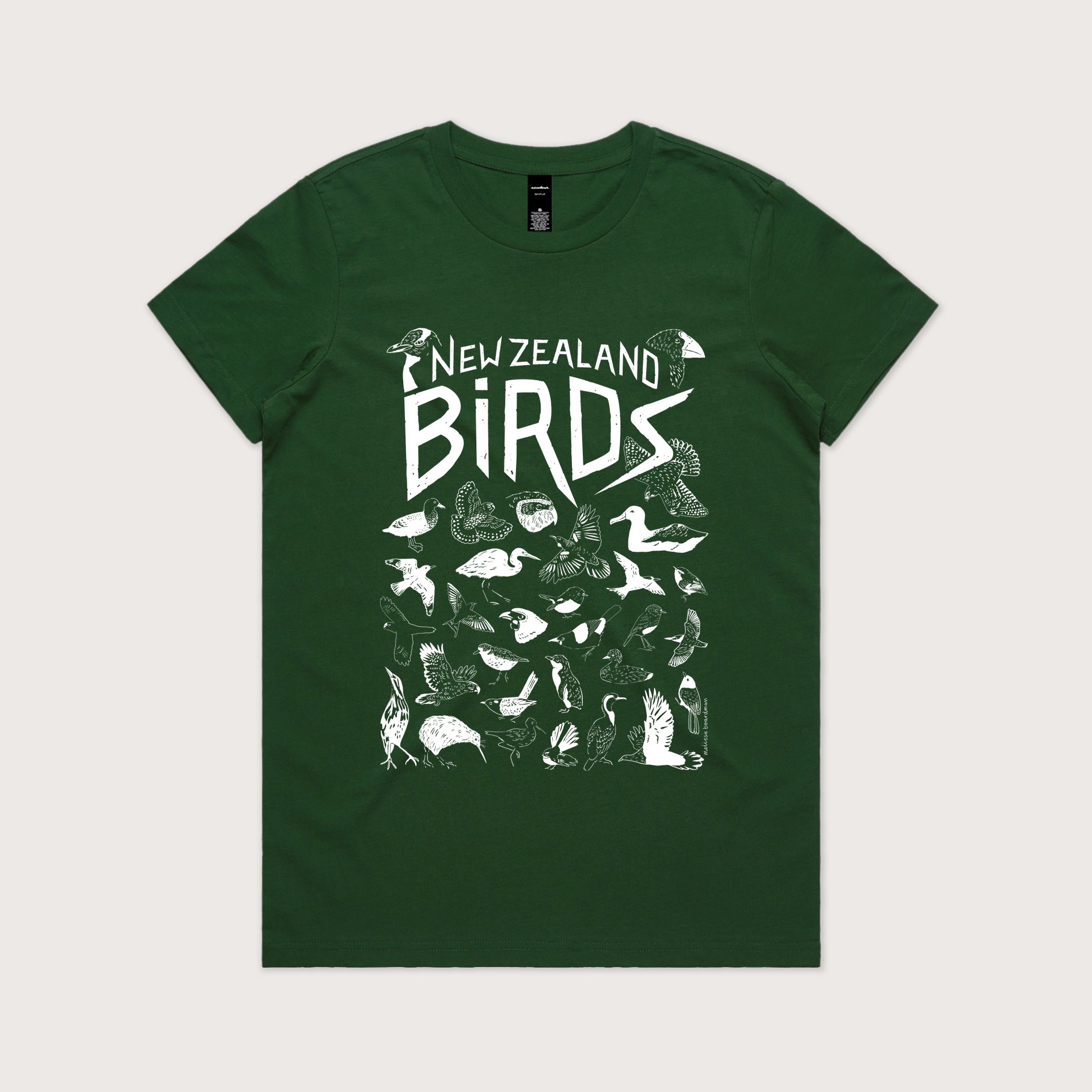 melissa boardman womens green nzbirds tee 01.jpg
