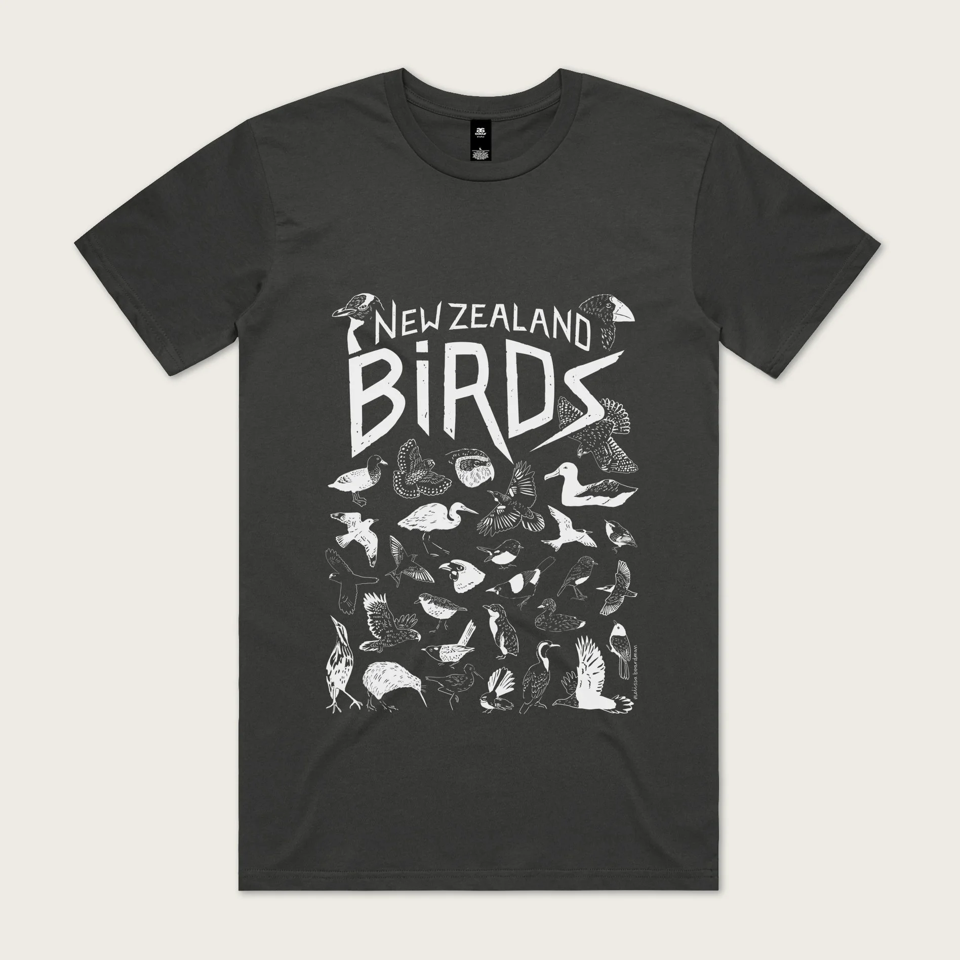 Mens NZ Birds tshirt - New Zealand bird illustrated tee