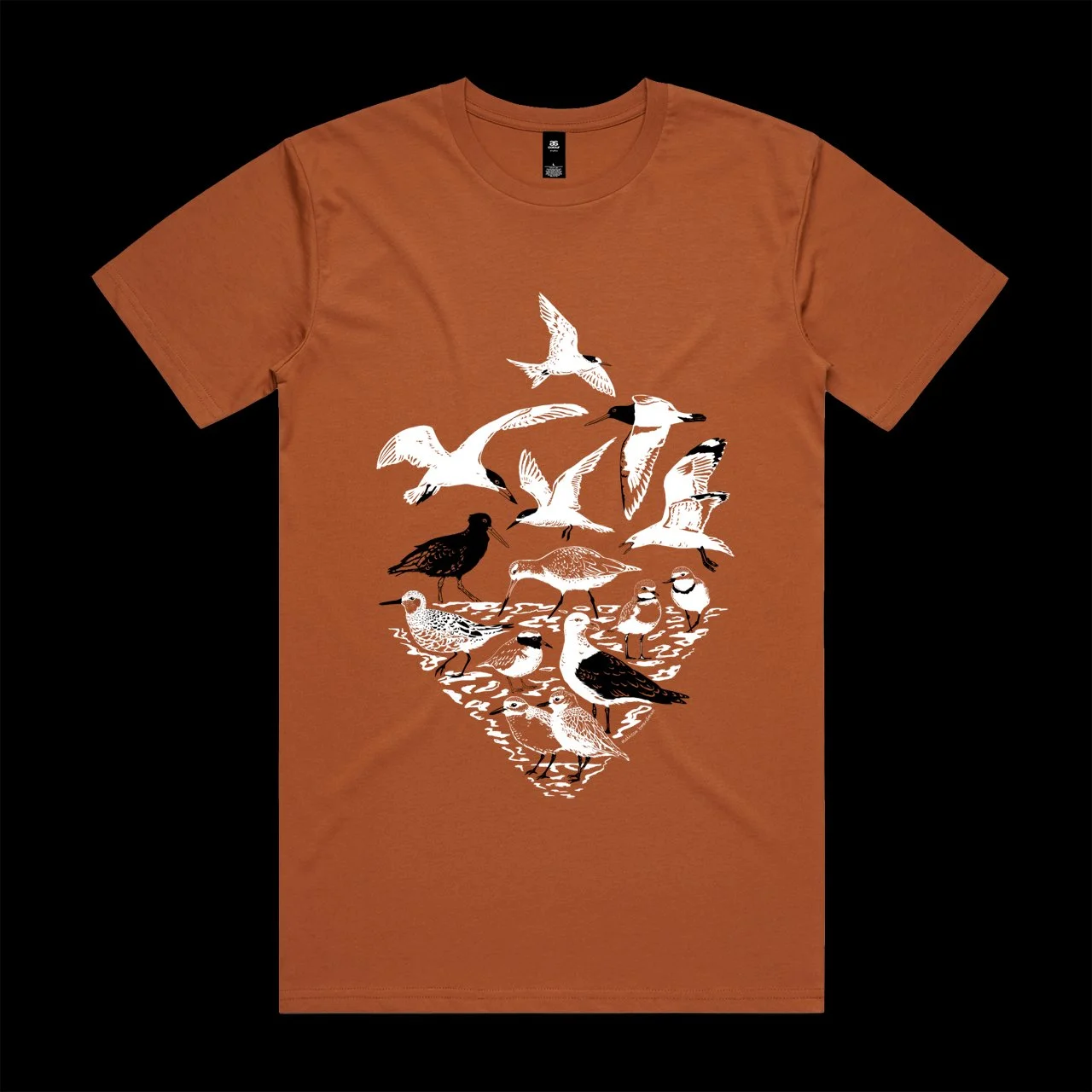 Men's shorebirds t-shirt  | PRE-ORDER | NZ bird illustrated tee