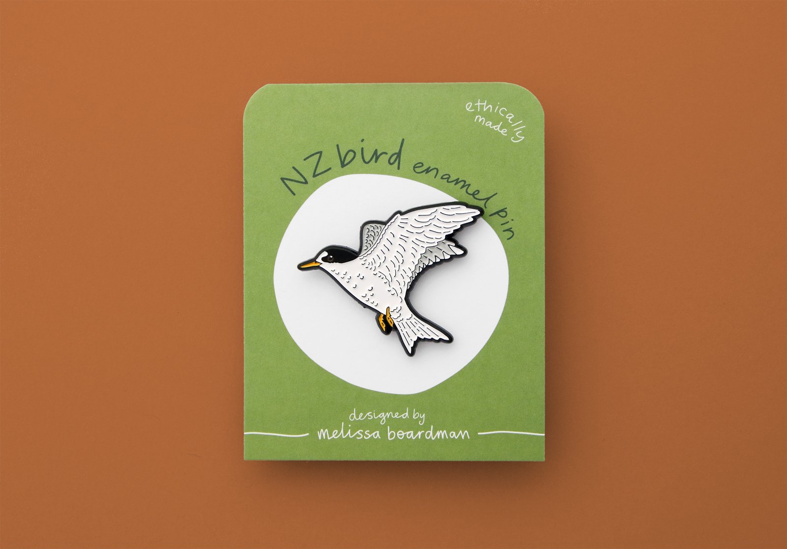 Fairy tern / Tara iti | NZ bird enamel pin