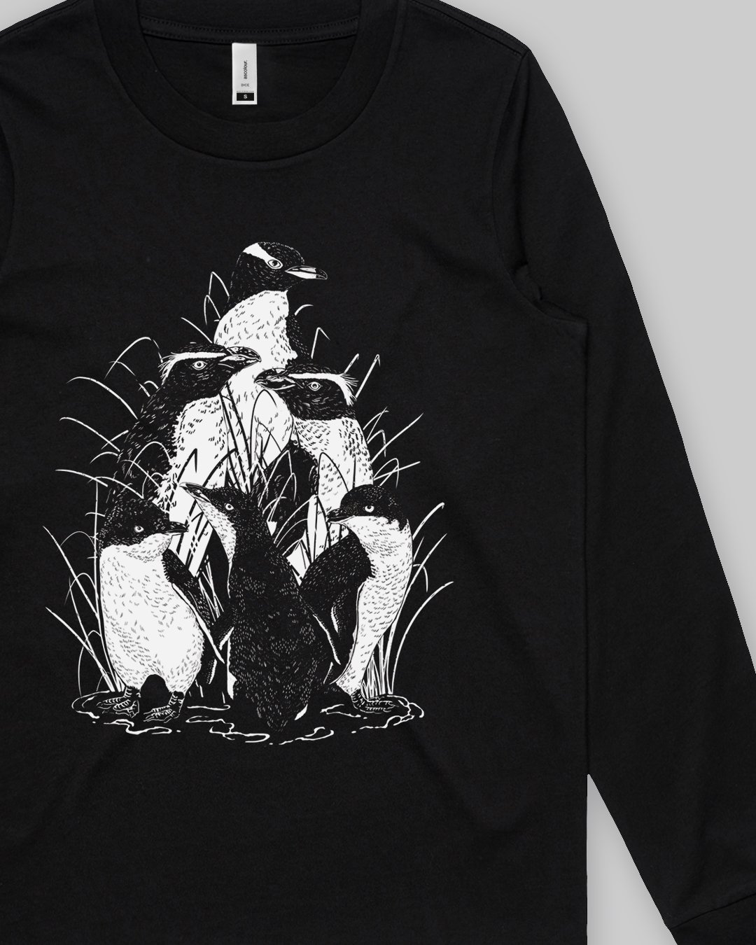 melissa boardman penguin tee womens long sleeve tee 02.jpg
