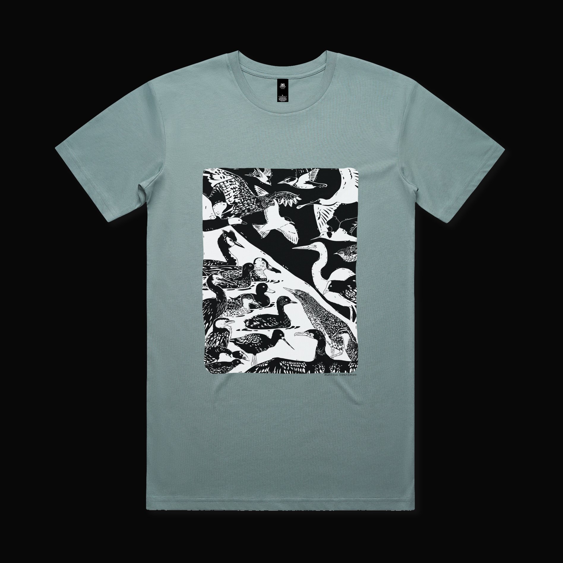 Wetland birds t-shirt | PRE-ORDER | Men's short sleeve t-shirt | NZ bird illustrated tee