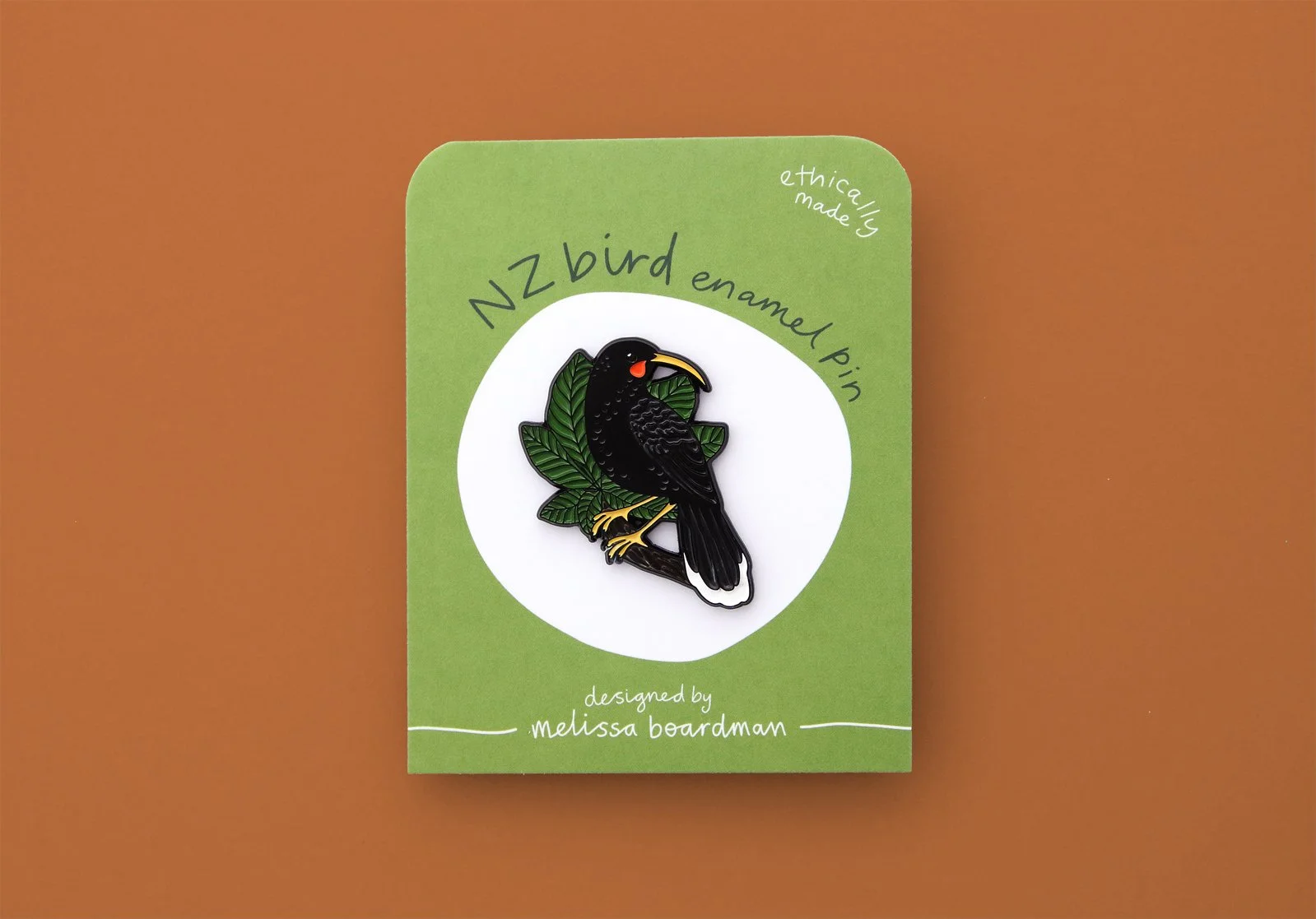 Huia | NZ bird enamel pin