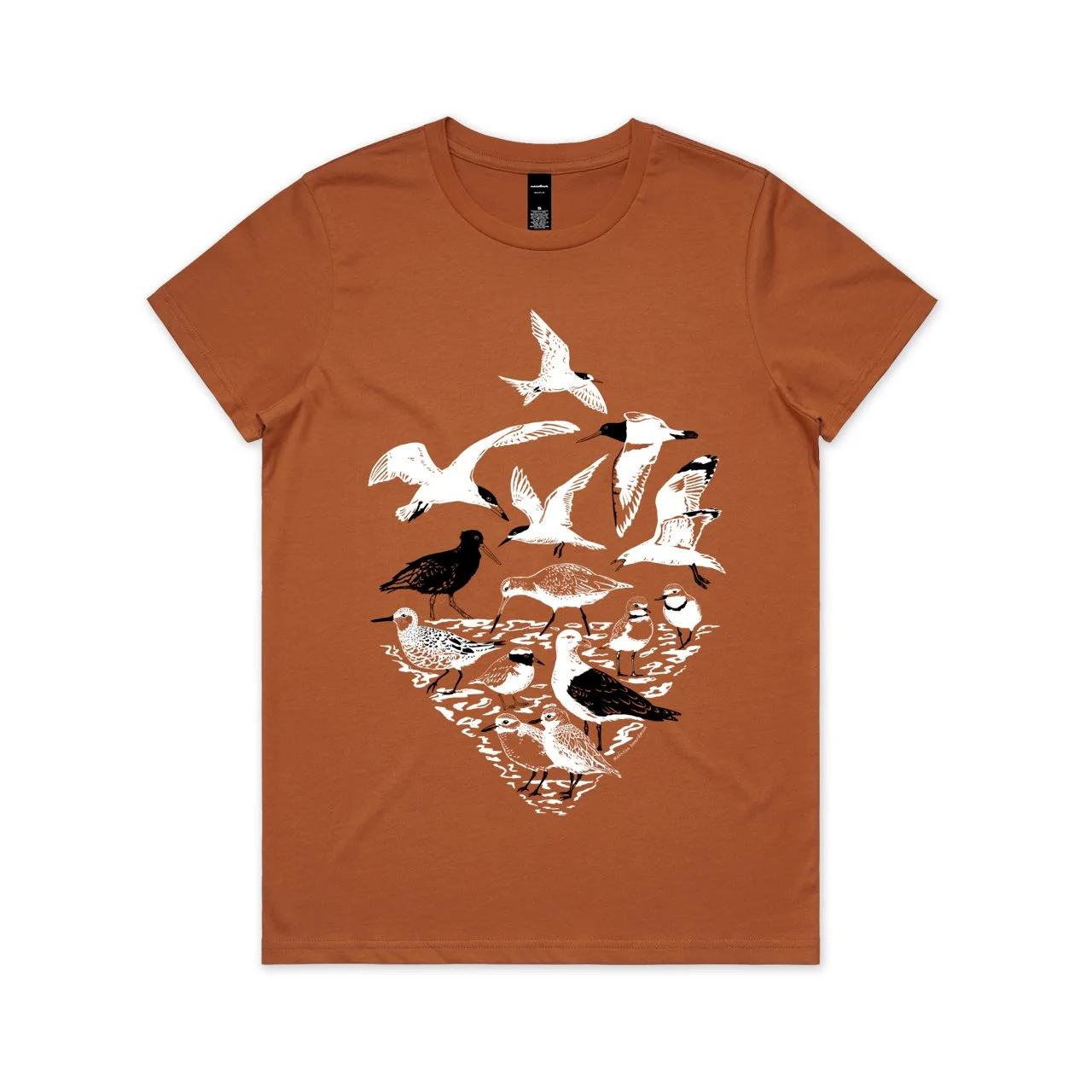 Women's shorebirds t-shirt  | PRE-ORDER | NZ bird illustrated tee
