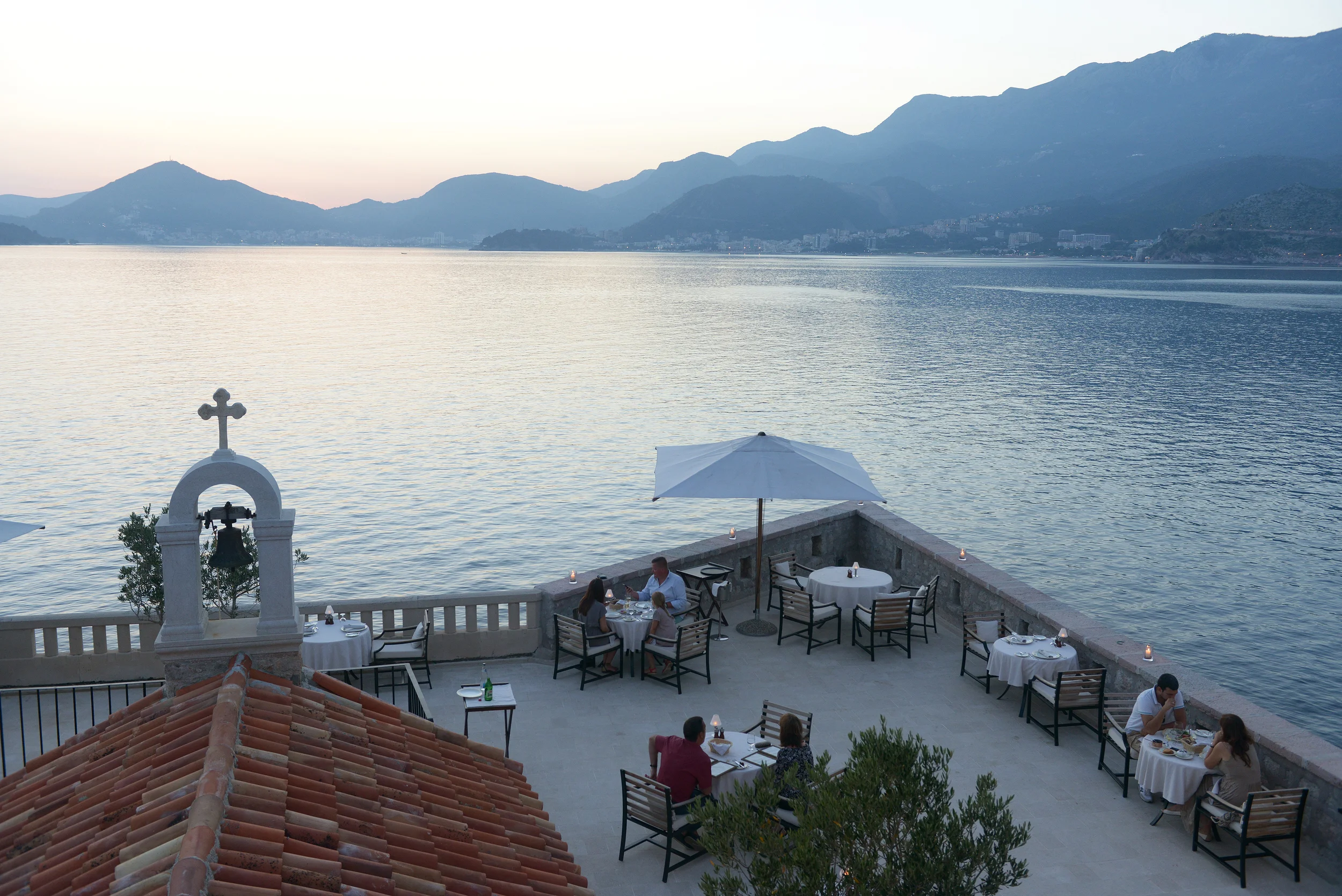 Montenegro, Sveti Stefan, ravintola