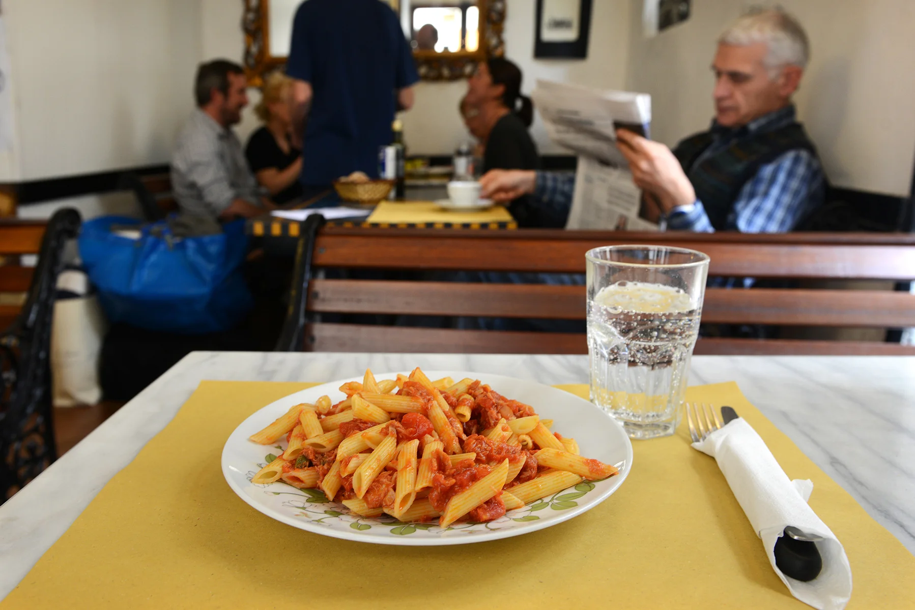 Italia, Firenze, Toscana, ruokamatka, kaupunkiloma, trattoria, pastaruoka
