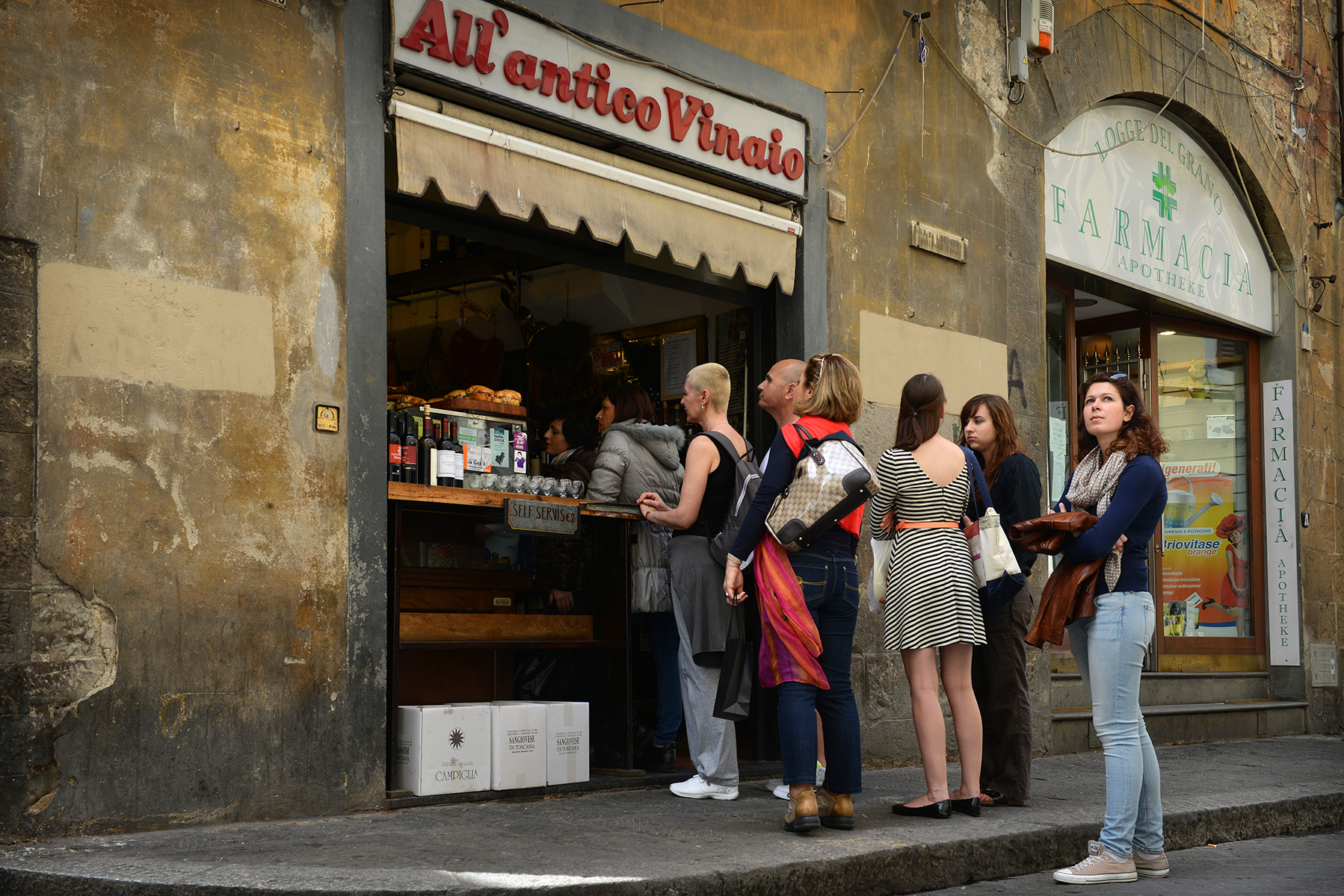 Italia, Firenze, Toscana, ruokamatka, kaupunkiloma, viinibaari
