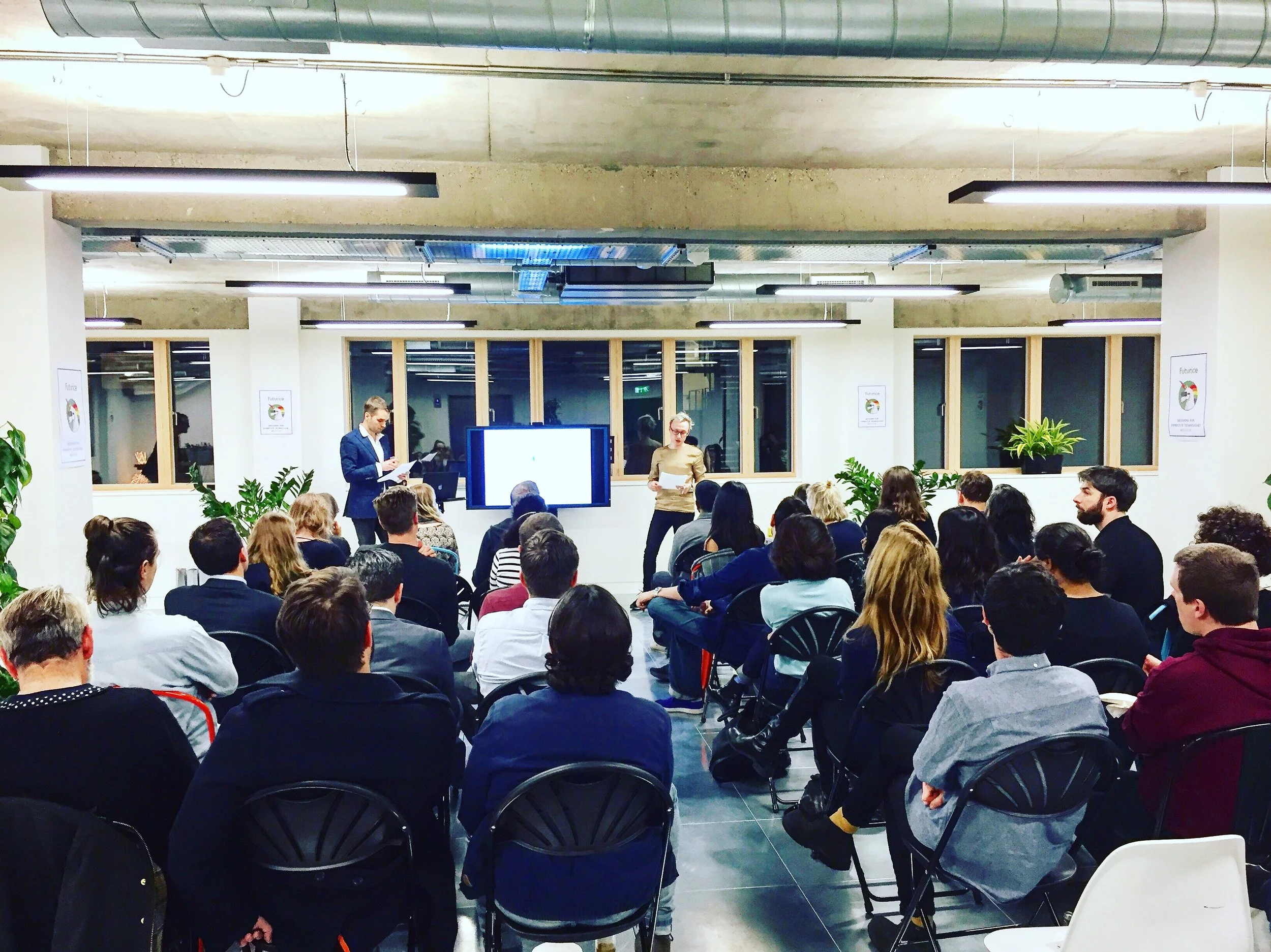 "Post-VR: Society and Politics", lecture-performance, Futurice, London (UK). 2016