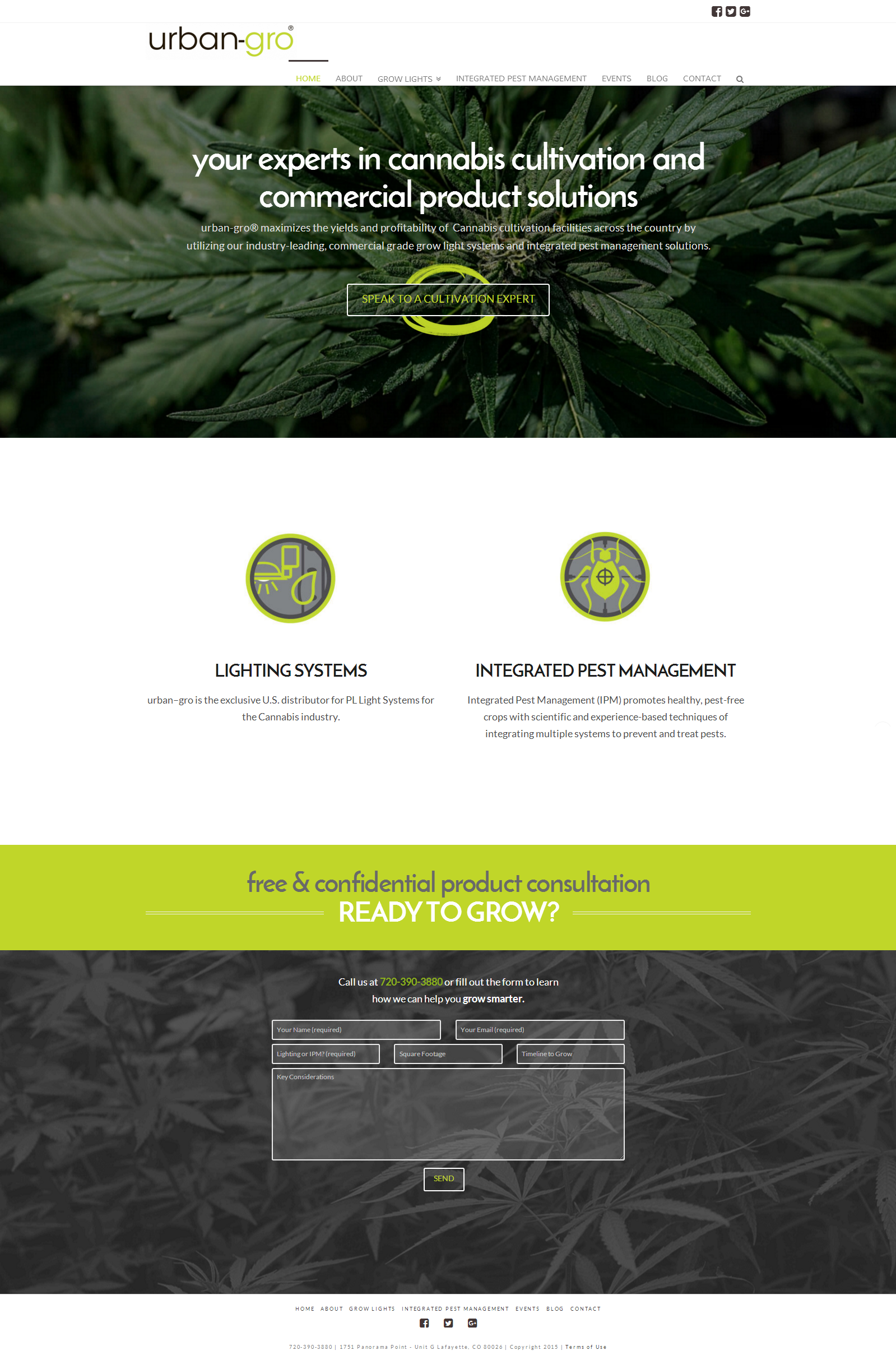 urban gro was using a content system that wasn't easy to navigate or update. Red Thread provided full website redesign and deployment prior to a major tradeshow and integrated into Salesforce.