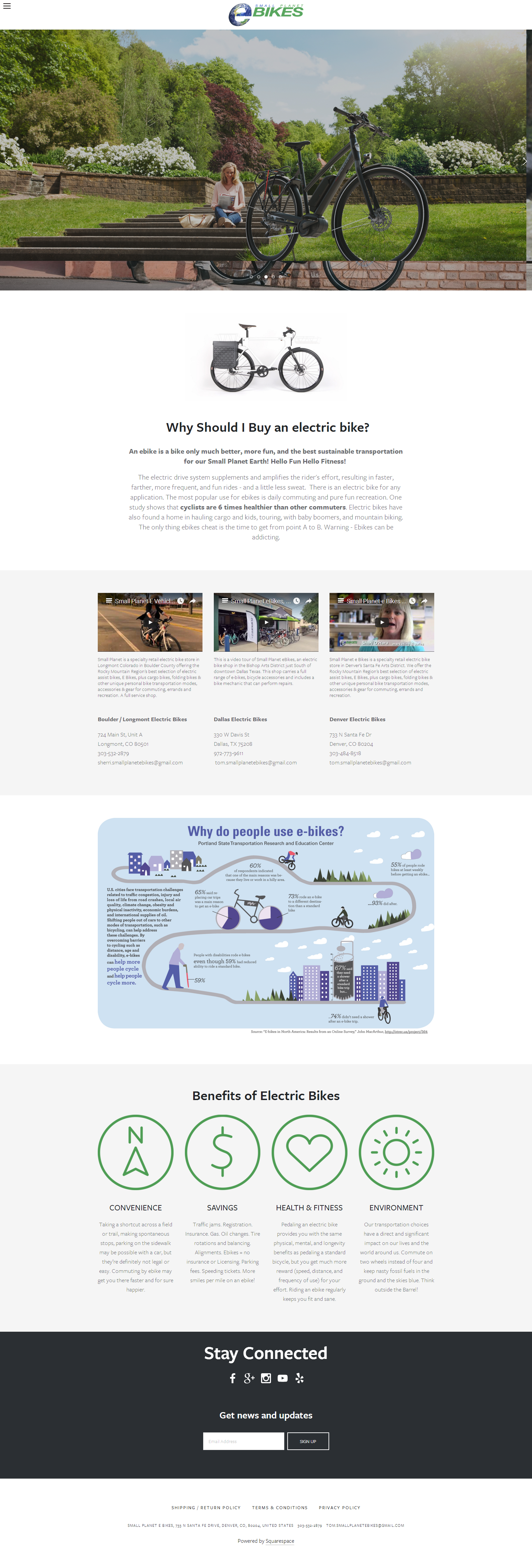 Small Planet Electric Bikes needed a website with e-commerce capabilities. We delivered a website, shop and blog within 14 days.