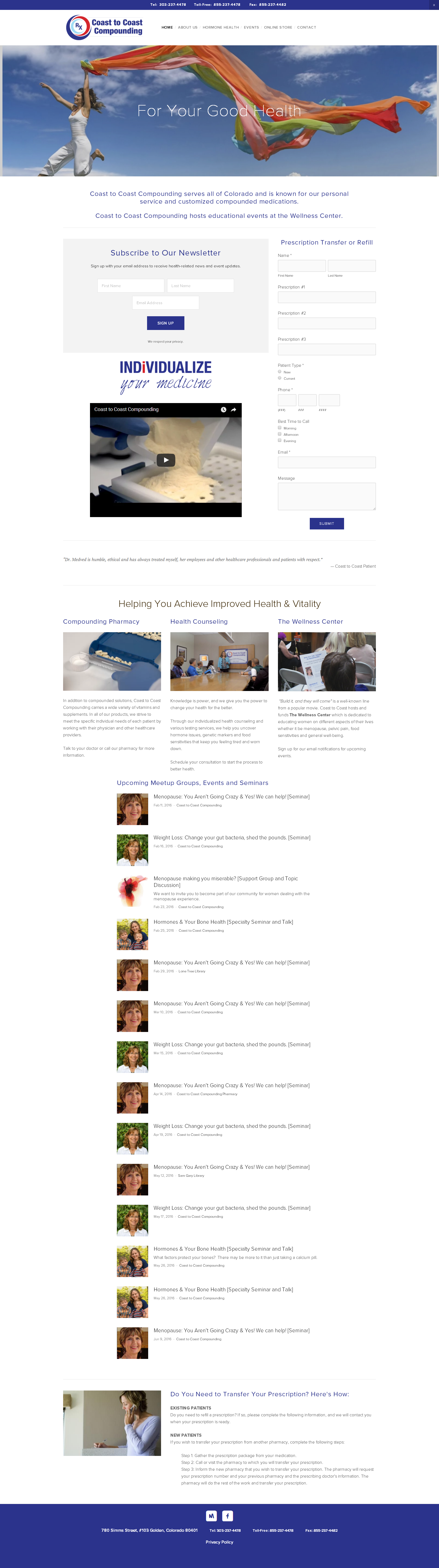 Red Thread re-designed a compounding pharmacy website and online store. As a part of the process, we refined and elevated the mission and vision, and tied those concepts into the services areas for women. We also re-wrote content for the everyday customer. 